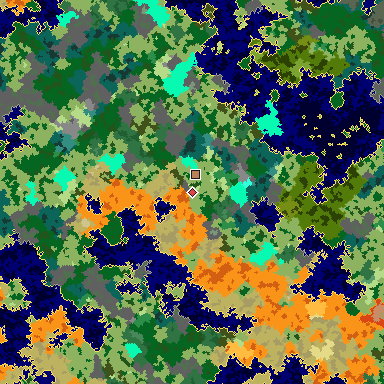 Map of Bedrock seed -514233204 around the world origin