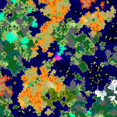 Map of Bedrock seed 1078855577 around the world origin