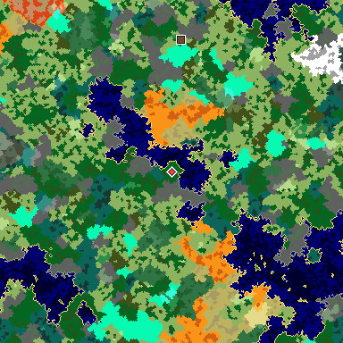 Map of Bedrock seed -717314278 around the world origin