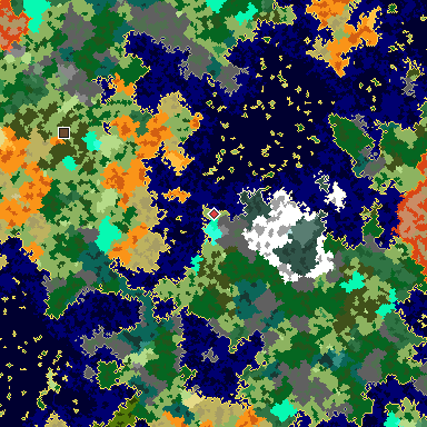 Map of Bedrock seed 983334460 around the world origin
