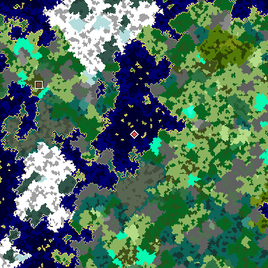 Map of Bedrock seed -1755055696 around the world origin