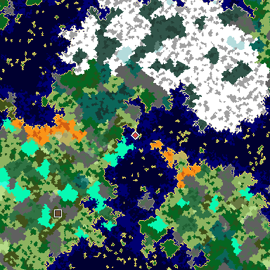 Map of Bedrock seed 1774887356 around the world origin