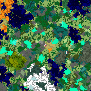Map of Bedrock seed 503455500 around the world origin