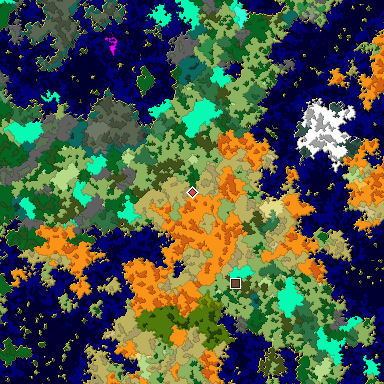 Map of Bedrock seed 1796325130 around the world origin
