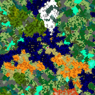 Map of Bedrock seed -1724129033 around the world origin