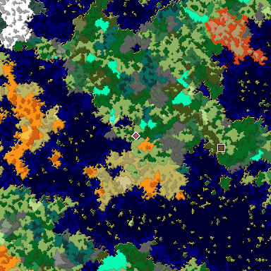 Map of Bedrock seed -1782346965 around the world origin