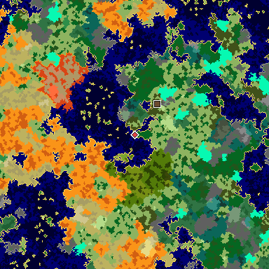 Map of Bedrock seed -1510936647 around the world origin