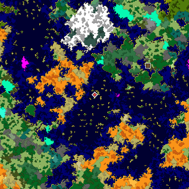Map of Bedrock seed -1890392566 around the world origin