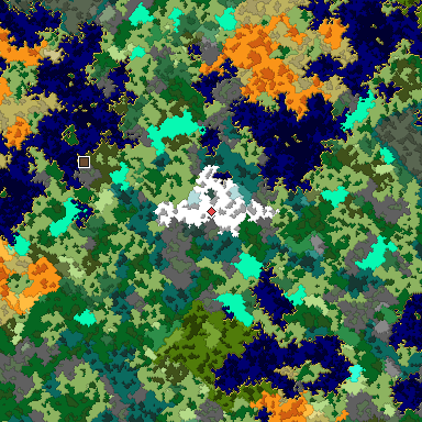 Map of Bedrock seed -1563293378 around the world origin