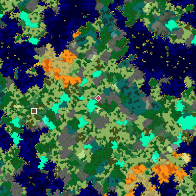Map of Bedrock seed 1252292224 around the world origin