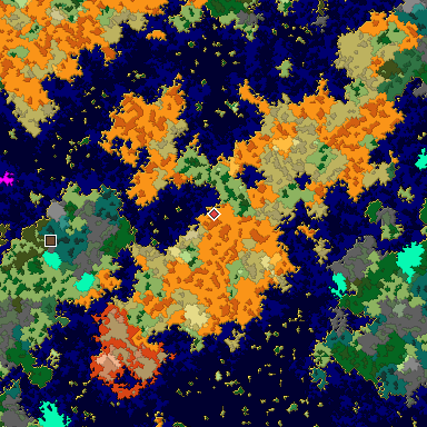 Map of Bedrock seed 1183144126 around the world origin