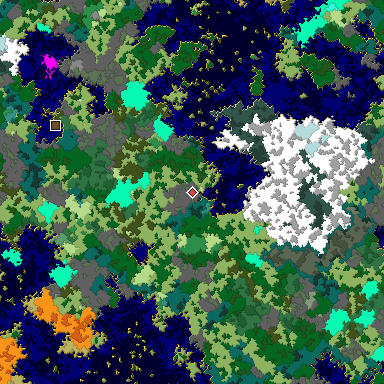 Map of Bedrock seed 796929974 around the world origin
