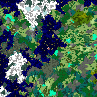 Map of Bedrock seed -1755055696 around the world origin