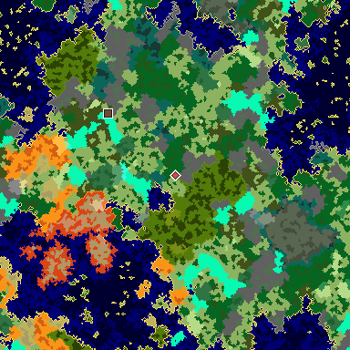 Map of Bedrock seed -1745426144 around the world origin
