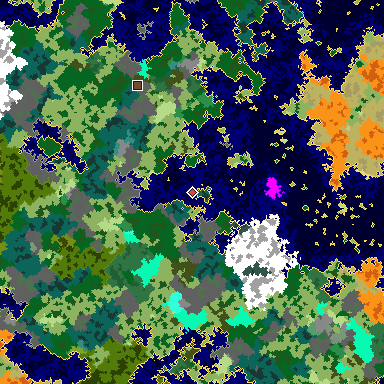 Map of Bedrock seed 1915008556 around the world origin