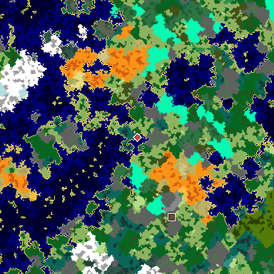 Map of Bedrock seed -268872695 around the world origin