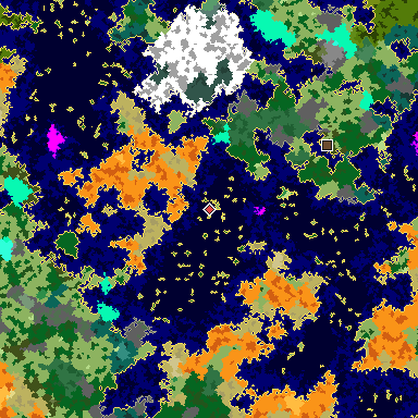 Map of Bedrock seed -1890392566 around the world origin