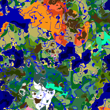 Map of Minecraft seed -1456939731572285128 around spawn