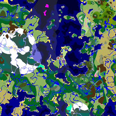 Map of Minecraft seed -8939661742166542100 around spawn
