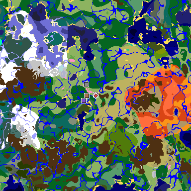 Map of Minecraft seed -4655230812568661764 around spawn