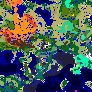 Map of Minecraft seed -7508211290652235125 around spawn
