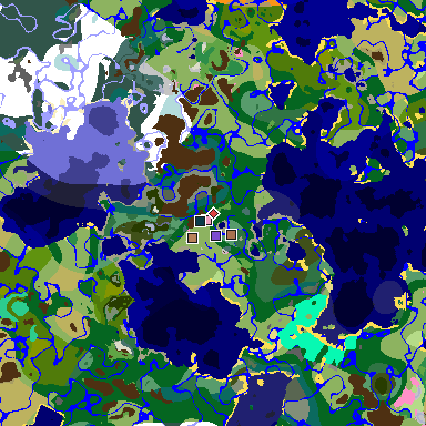 Map of Minecraft seed 5421395522877801665 around spawn