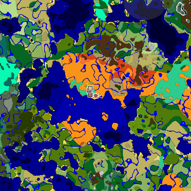 Predicted biome map of Java 26.3 seed 971857155627069717 around estimated spawn