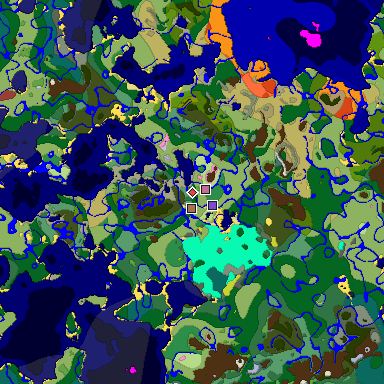 Predicted biome map of Java 26.3 seed -337480105030488010 around estimated spawn