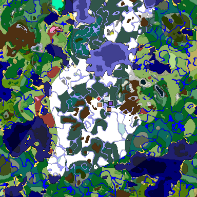 Predicted biome map of Java 26.3 seed 467023911019892246 around estimated spawn