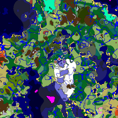 Predicted biome map of Java 26.3 seed 5180311975081255066 around estimated spawn