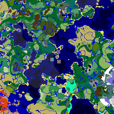 Map of Minecraft seed -5758658920144103138 around spawn