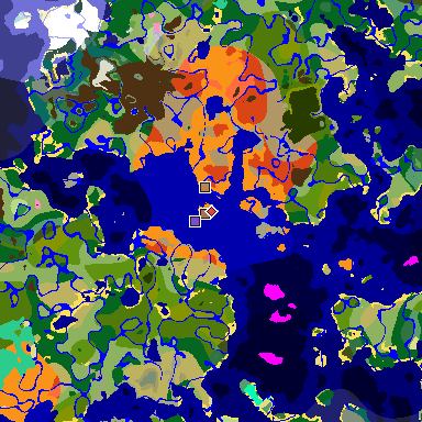Map of Minecraft seed -1115736714280619793 around spawn