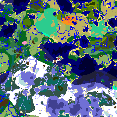 Map of Minecraft seed 109855026340210791 around spawn