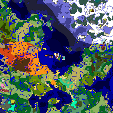 Predicted biome map of Java 26.3 seed 980310348707888377 around estimated spawn