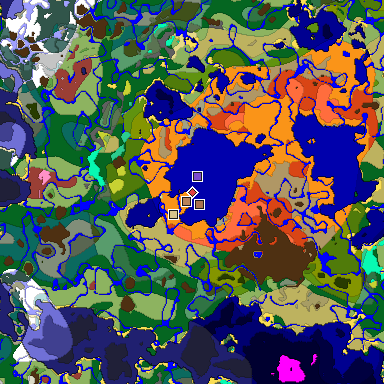 Predicted biome map of Java 26.3 seed -615541507350767066 around estimated spawn