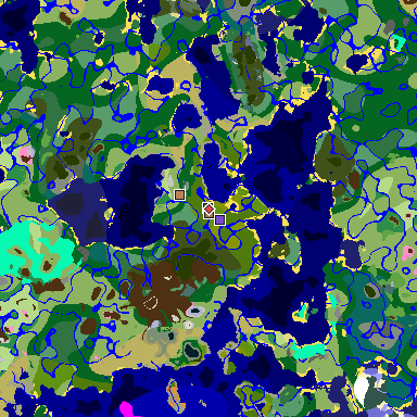 Map of Minecraft seed -4604180197372840122 around spawn
