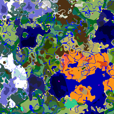 Map of Minecraft seed 3862799951714727455 around spawn
