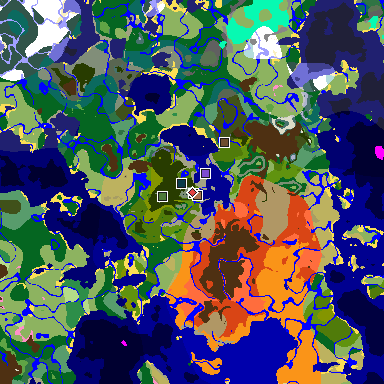 Map of Minecraft seed -8648311596175979346 around spawn