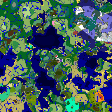 Predicted biome map of Java 26.3 seed 1783574202771736995 around estimated spawn