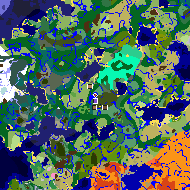 Map of Minecraft seed -65701482808087969 around spawn