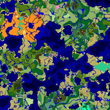 Predicted biome map of Java 26.3 seed 4715563770913371452 around estimated spawn