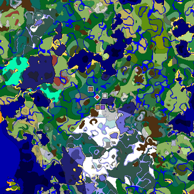 Predicted biome map of Java 26.3 seed 8988021673150423426 around estimated spawn