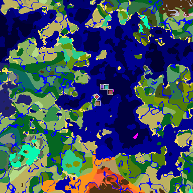 Map of Minecraft seed -3177081760583190377 around spawn