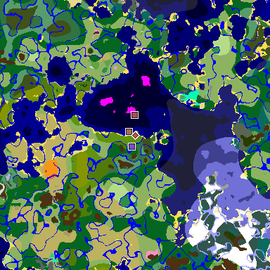 Map of Minecraft seed -511427883849324496 around spawn