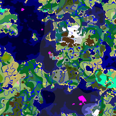 Map of Minecraft seed 2094744316245613162 around spawn