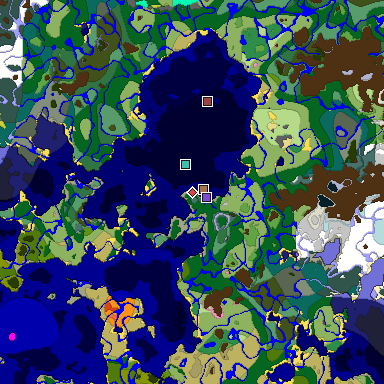 Predicted biome map of Java 26.3 seed 6248550948562255468 around estimated spawn