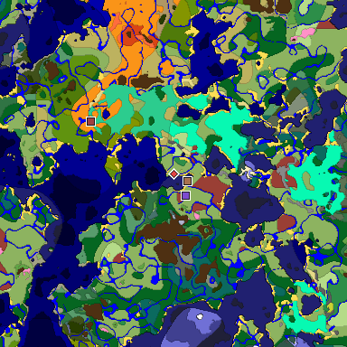 Predicted biome map of Java 26.3 seed -72408804933932886 around estimated spawn