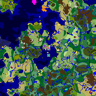 Predicted biome map of Java 26.3 seed 2625306463961543137 around estimated spawn