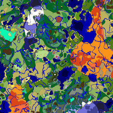 Predicted biome map of Java 26.3 seed 2633619517464711499 around estimated spawn