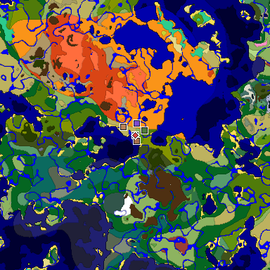 Predicted biome map of Java 26.3 seed 4954575834113609013 around estimated spawn